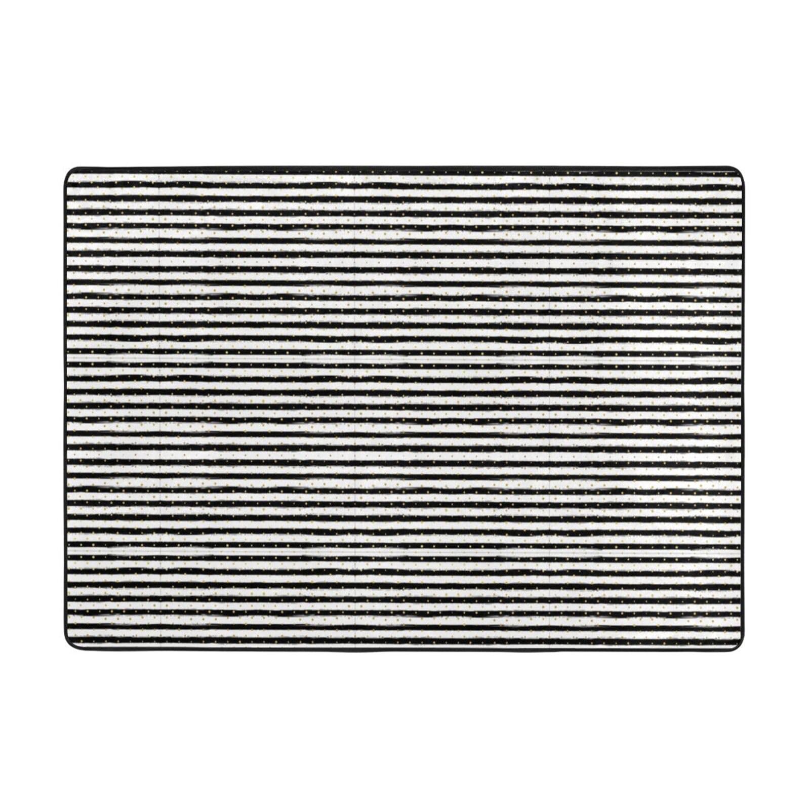Tapis rayures dorées anti-pièce vide pour redonner du style au salon et bureau