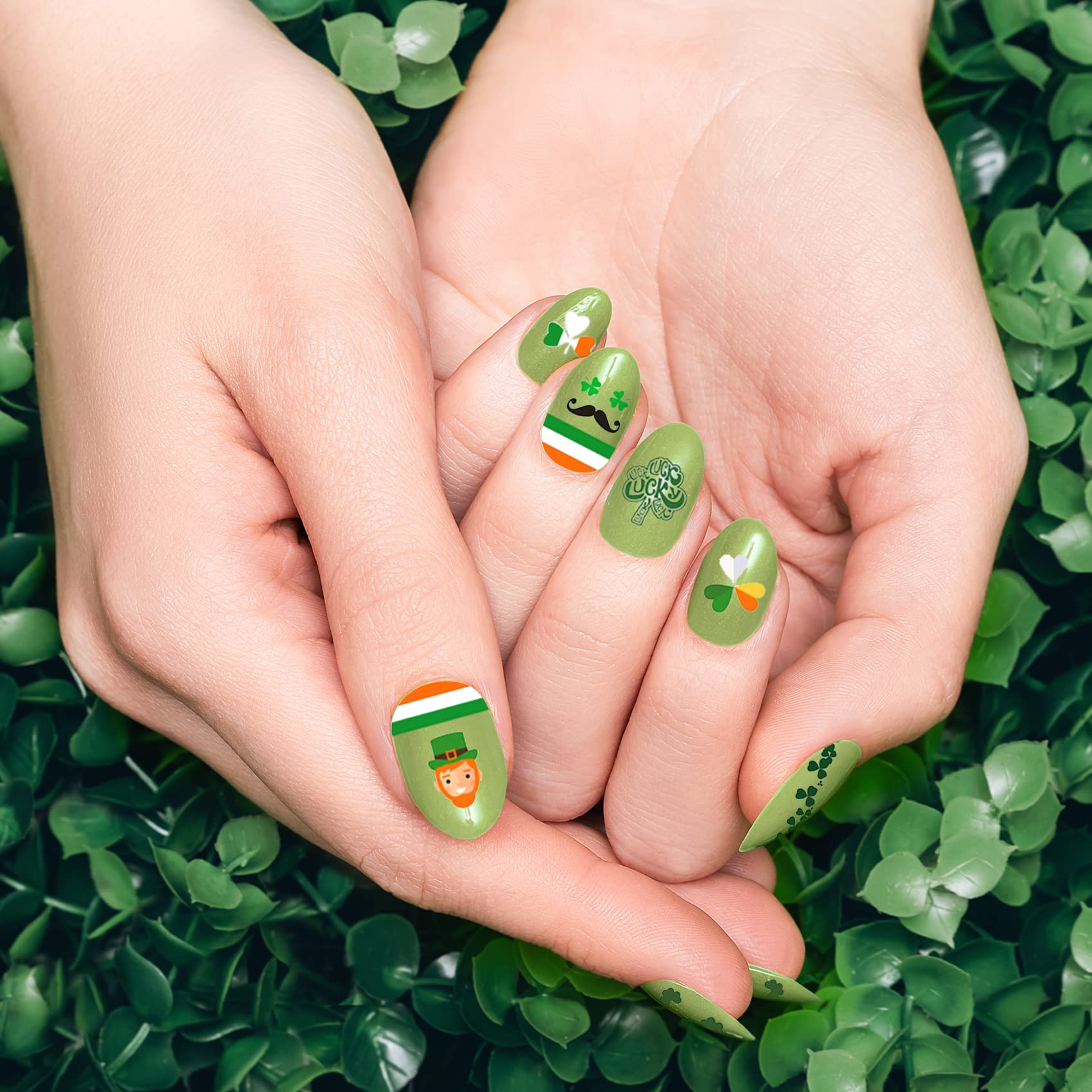 Amazon.com: TailaiMei St. Patrick's Day Nail Stickers, 10 Sheets  Self-Adhesive Nail Art Decals for DIY Nail Decorations, 3D Design for  Leprechaun Shamrock (Large Style) : Beauty & Personal Care