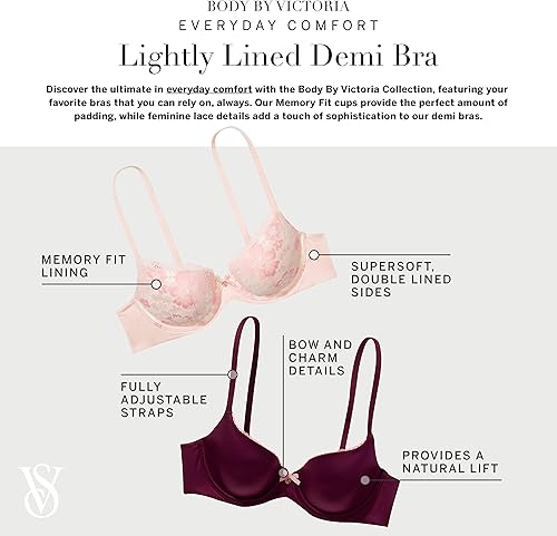 Miniatura 4 de Victoria's Secret Sujetador Demi, Body de Victoria, Sujetadores para Mujer (32A-38DDD)