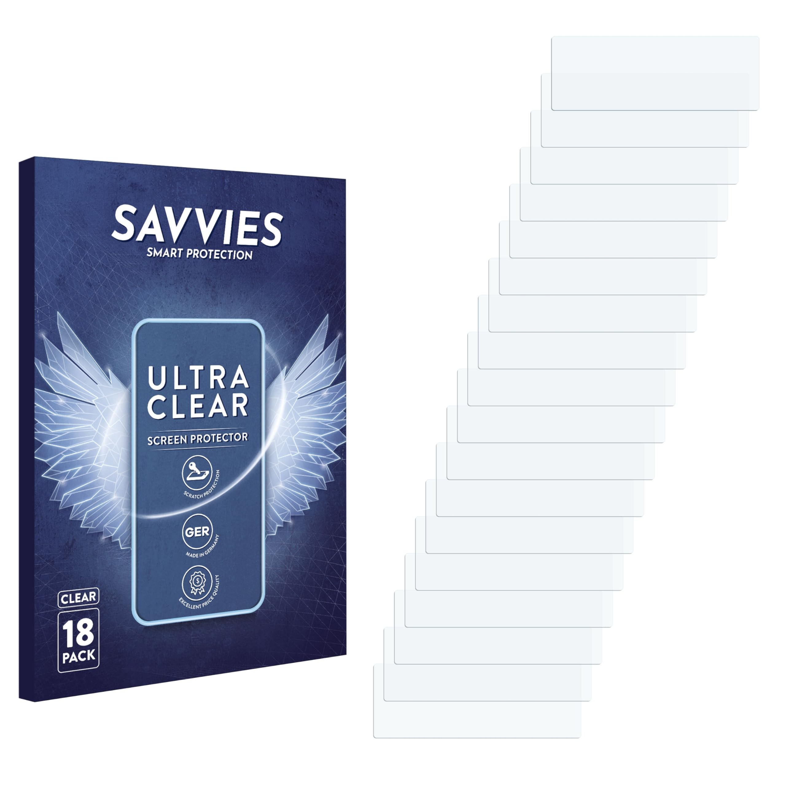 savvies 18 Pack Screen Protector Compatible with Omnitronic XDP-1502 Protection Film Clear