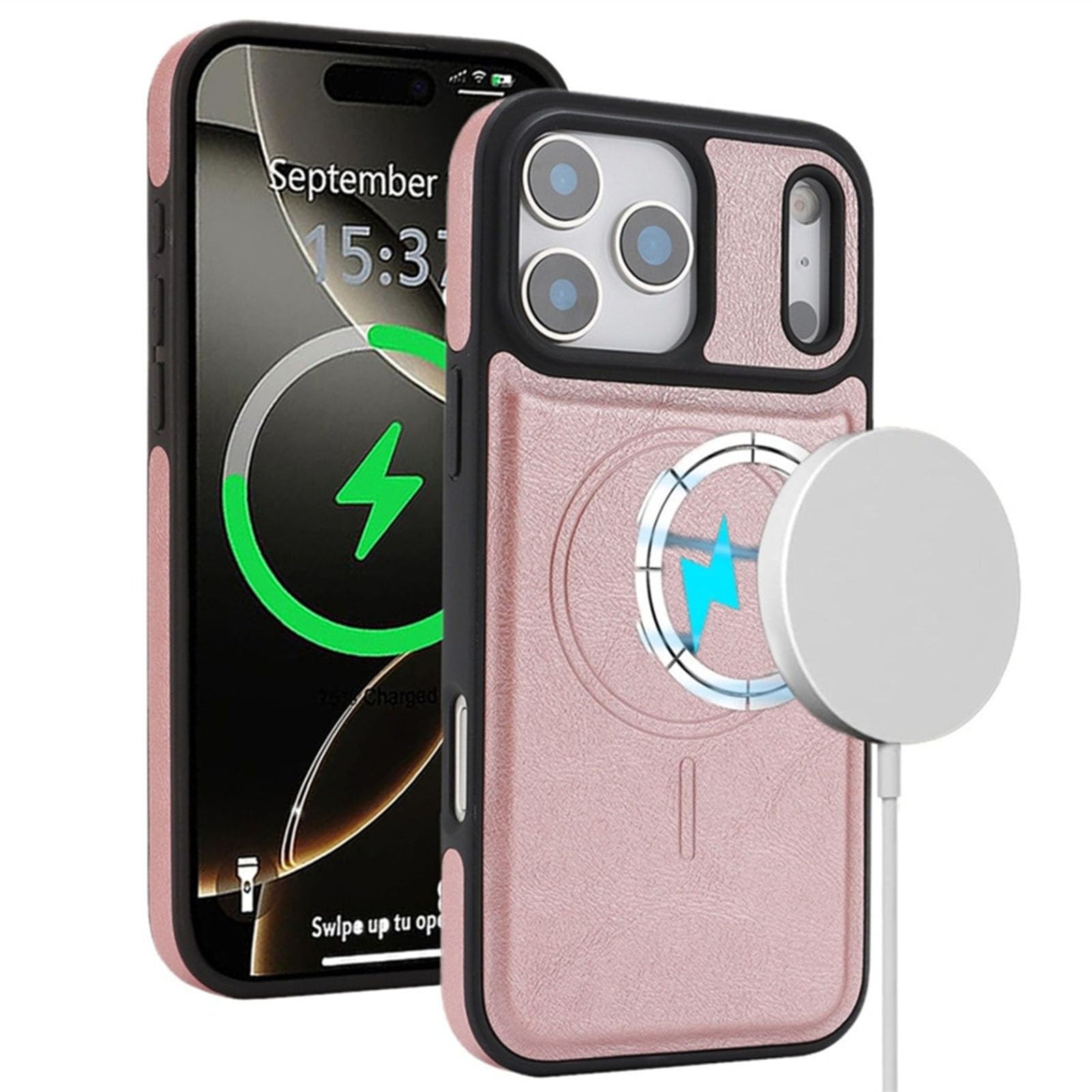 Coque iPhone 17 Air mince compatible MagSafe protection antichoc rose - 8