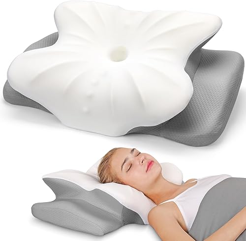 ASTARRY Almohada cervical para cuello y hombro, almohada de espuma viscoelástica de contorno, almohada ergonómica de apoyo para el cuello para
