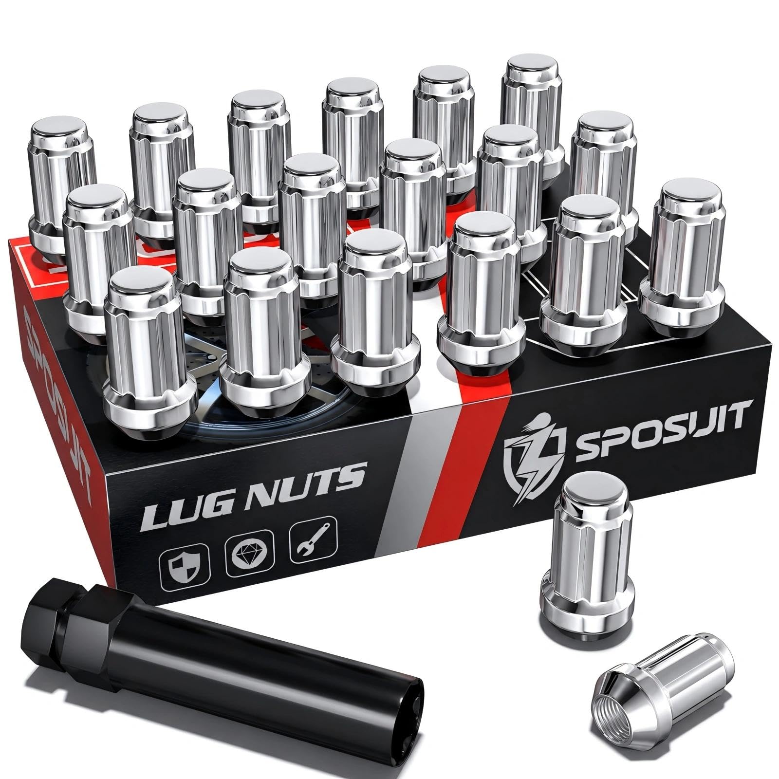 Amazon.com: Sposuit 20 Pcs M12x1.5 Spline Lug Nuts for Honda
