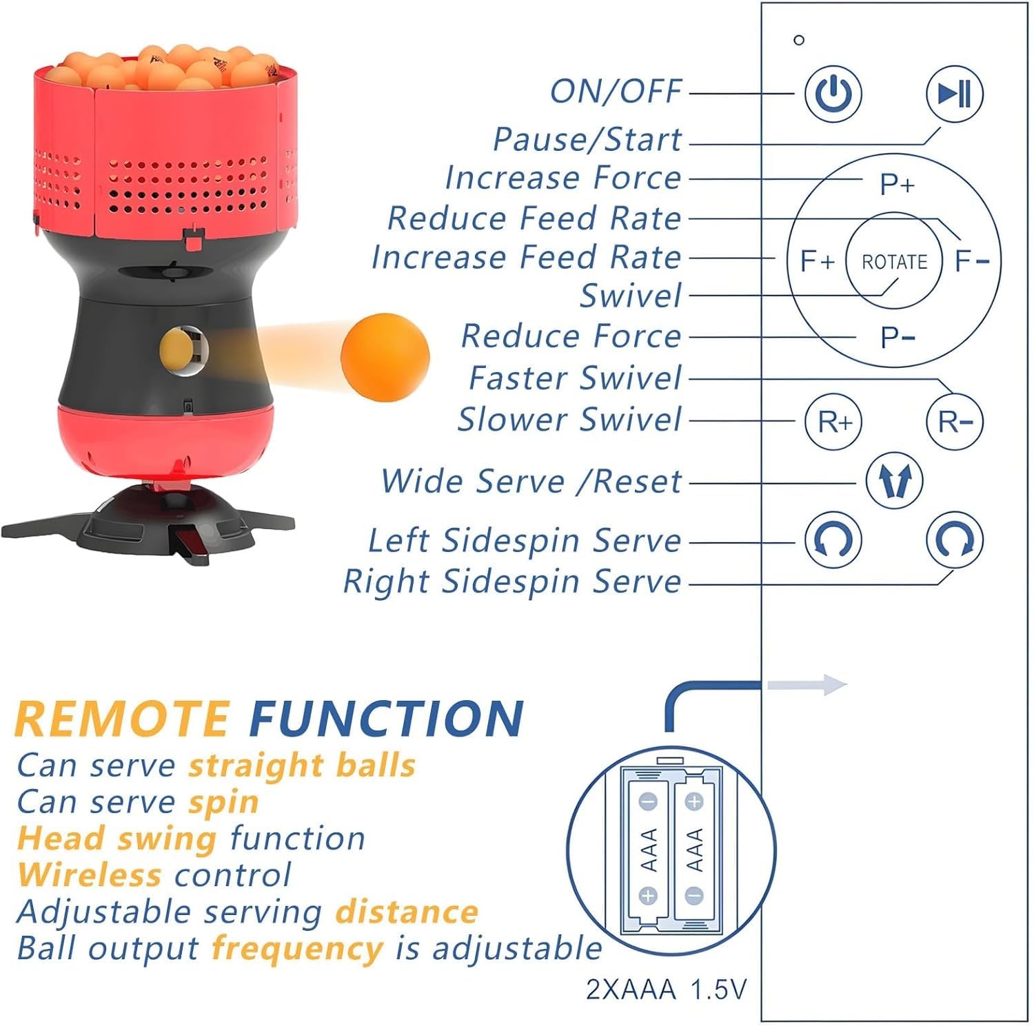 Máquina automática lanzadora pelotas de ping pong, robot tenis de mesa