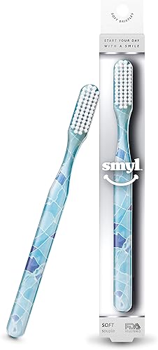 Miniatura 2 de SMYL Cepillo de dientes, cepillos de dientes para adultos con cerdas de nailon, cuidado bucal y eliminación de placa, piedras finas, paquete de 4