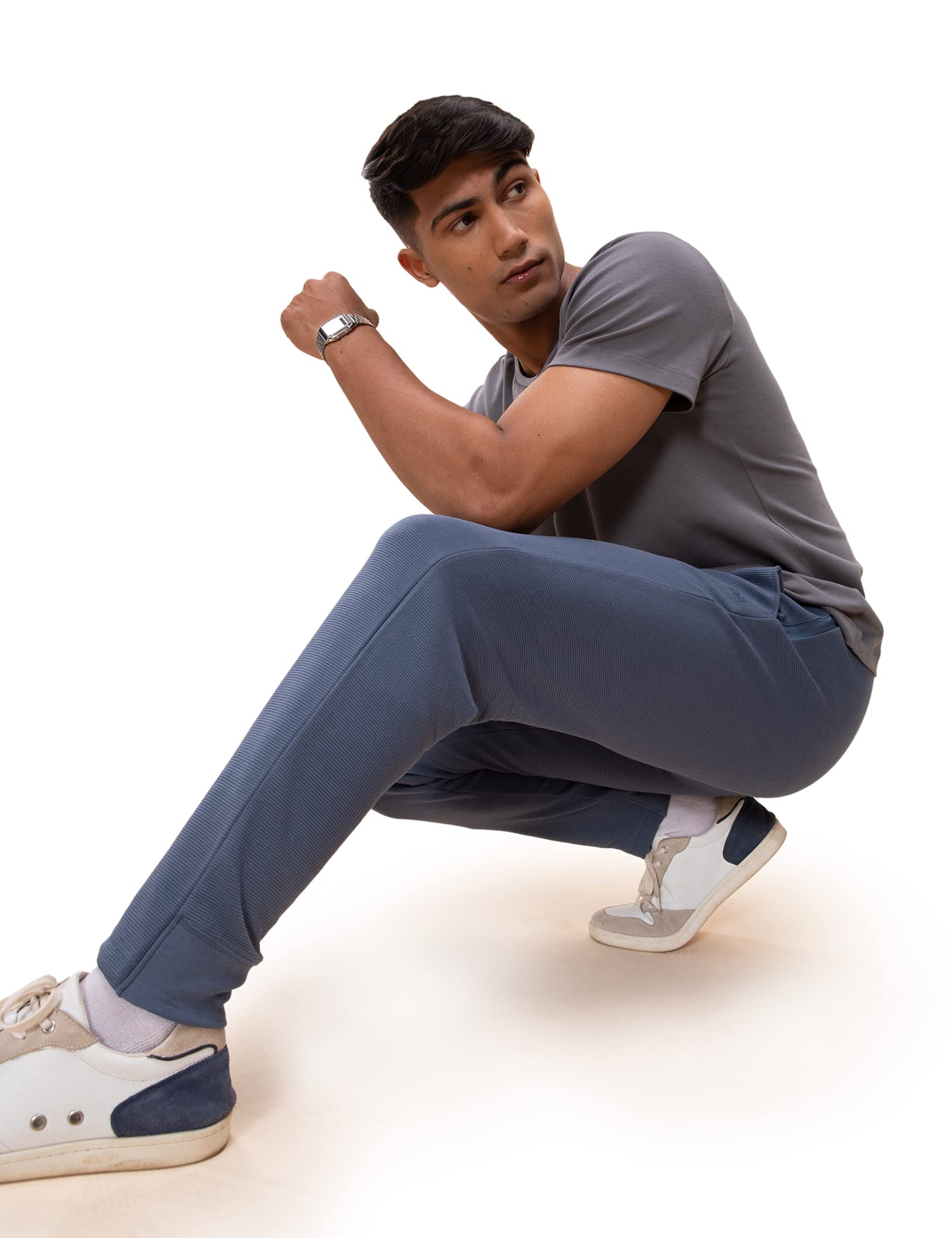 DAMENSCH Men's Constant Ottoman Fabric 500 Day Regular Fit Joggers - Honour Blue 1