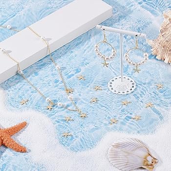 30 Ciondoli Stella Marina Placcati Oro - 17x14mm Per Fai Da Te, Portachiavi E Accessori