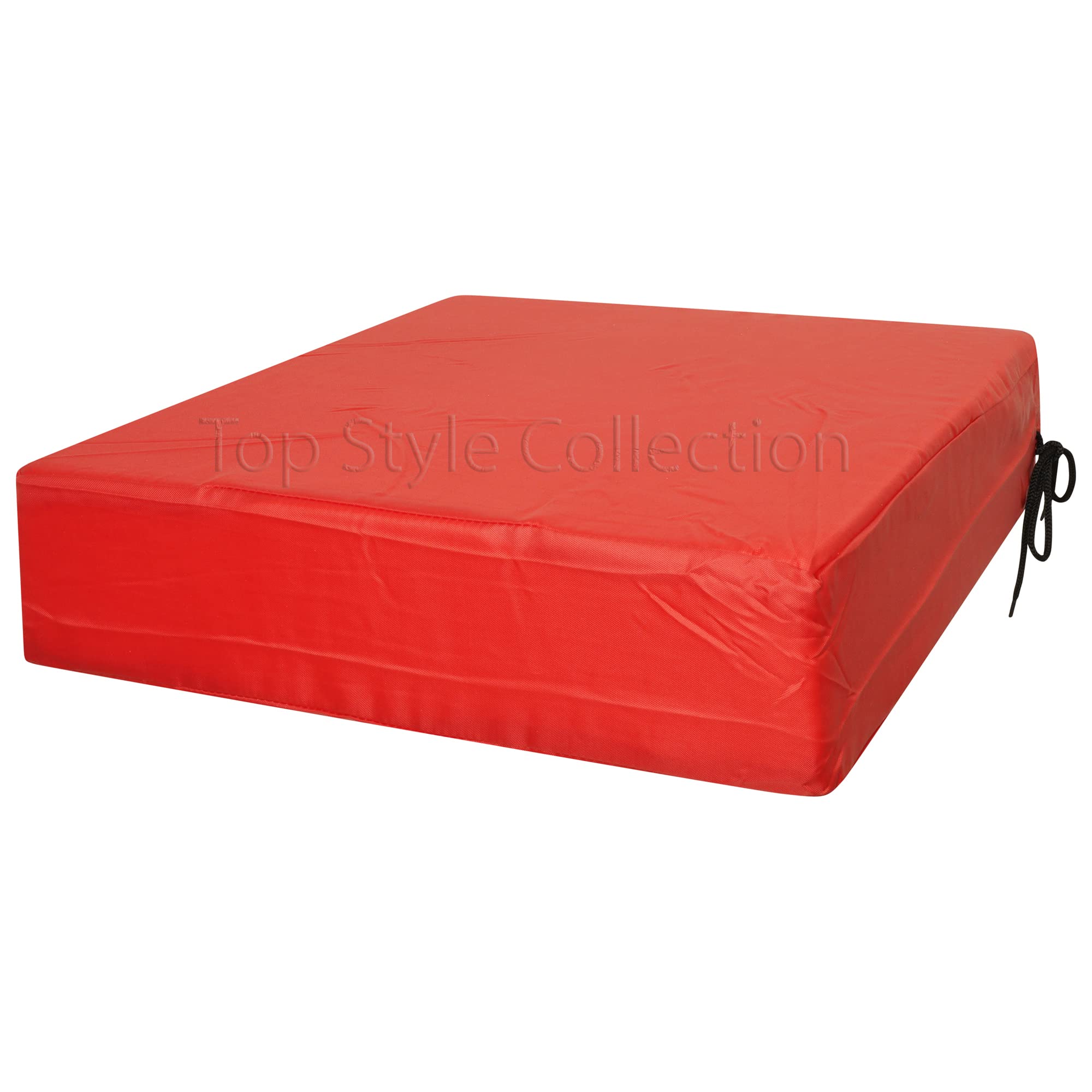 TOP STYLE COLLECTION Garden Seat Pads Seat Cushions Waterproof Outdoor Indoor Seat Cushion Rattan Cushion Chair Seat Pads Garden Patio Chair Cushions (60cm x 60cm x 10cm, Red)