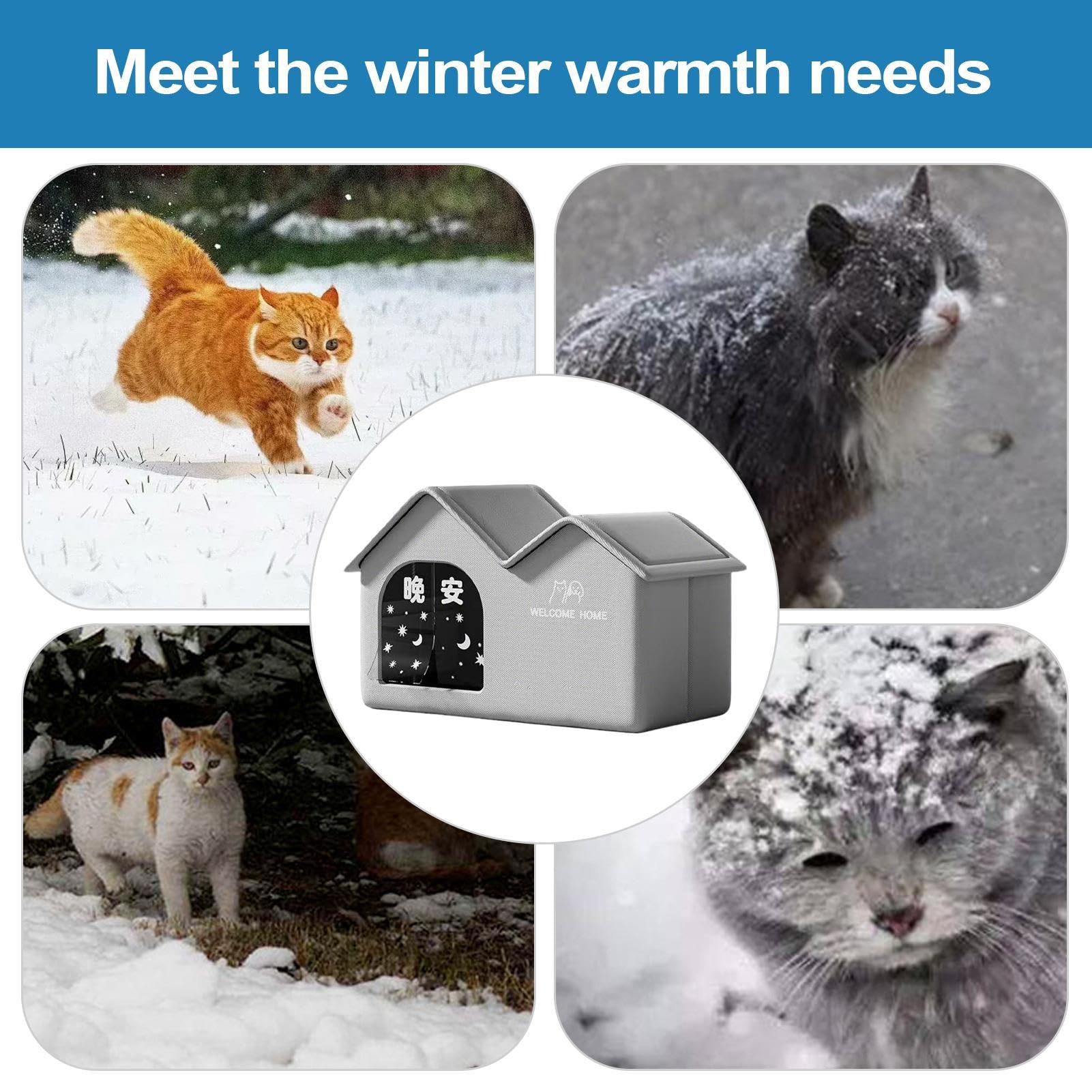 Casa para Gatos de Exterior – Caseta de Invierno Plegable