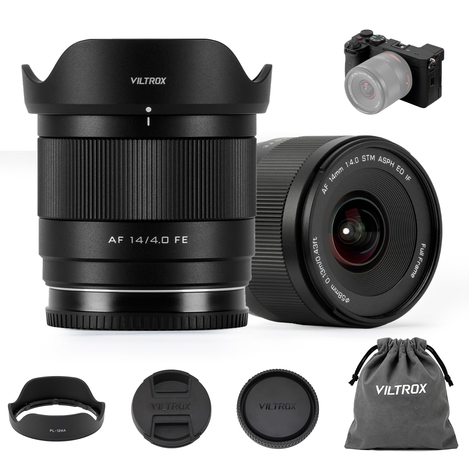 VILTROX 14mm F4.0 Air FE Mount Obiettivo Fotografico Lens per Sony E mount Camera Lenses Campo Wide Angle Full-Frame Obiettivo Autofocus per Sony A7 A9 A1 FX3 A7RV ZVE1 A7CII A6600 A6500 ZV-E10II FX30