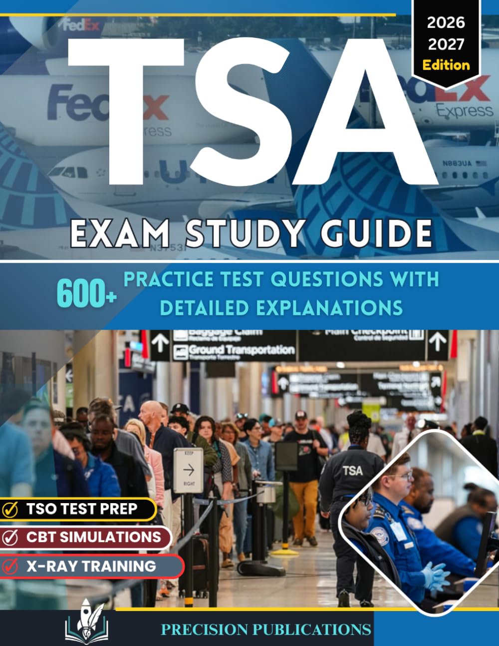 TSA EXAM STUDY GUIDE 2026-2027: Complete TSO Test Prep with 600+ Practice Questions, CBT Simulations, X-Ray Training & Proven Strategies to Pass First Time