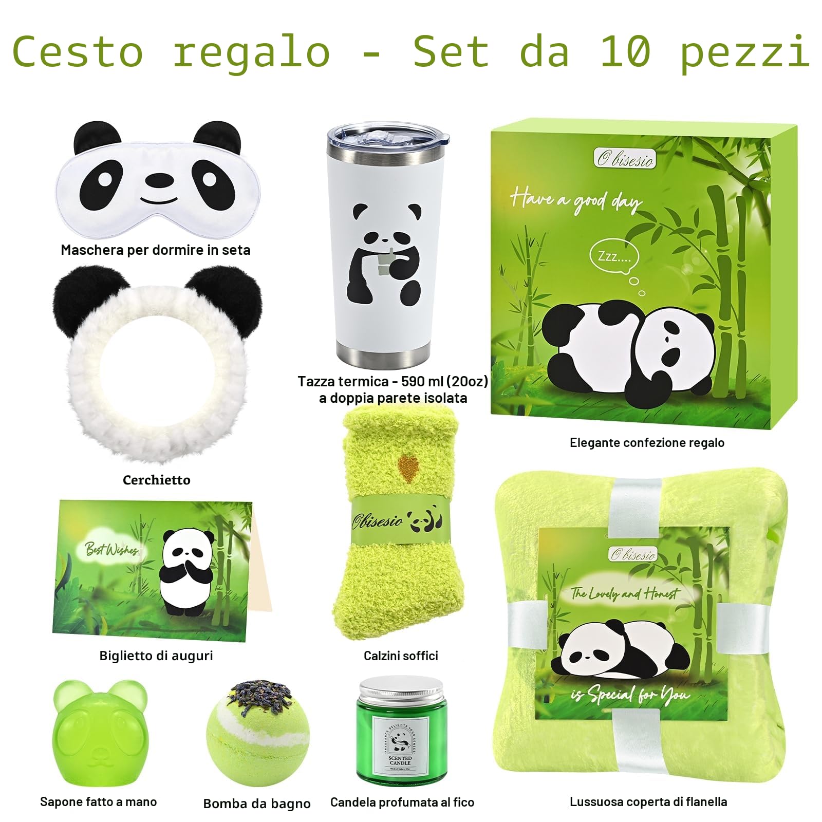Regali Di Compleanno,Cesti Regalo Di Compleanno,Set Spa,Confezioni Regalo Per La Cura Personale Contenenti Coperte,Candele Profumate E Tazze,Set Panda: La Scelta Perfetta Per I Regali Alle Donne.