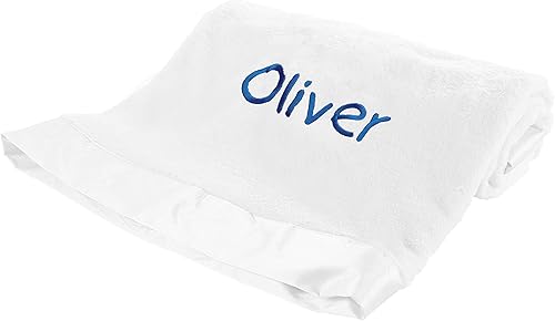 Miniatura 2 de Manta de bebé personalizada para niña o niño, regalo personalizado de despedida de recién nacido, manta con nombre personalizado (marfil