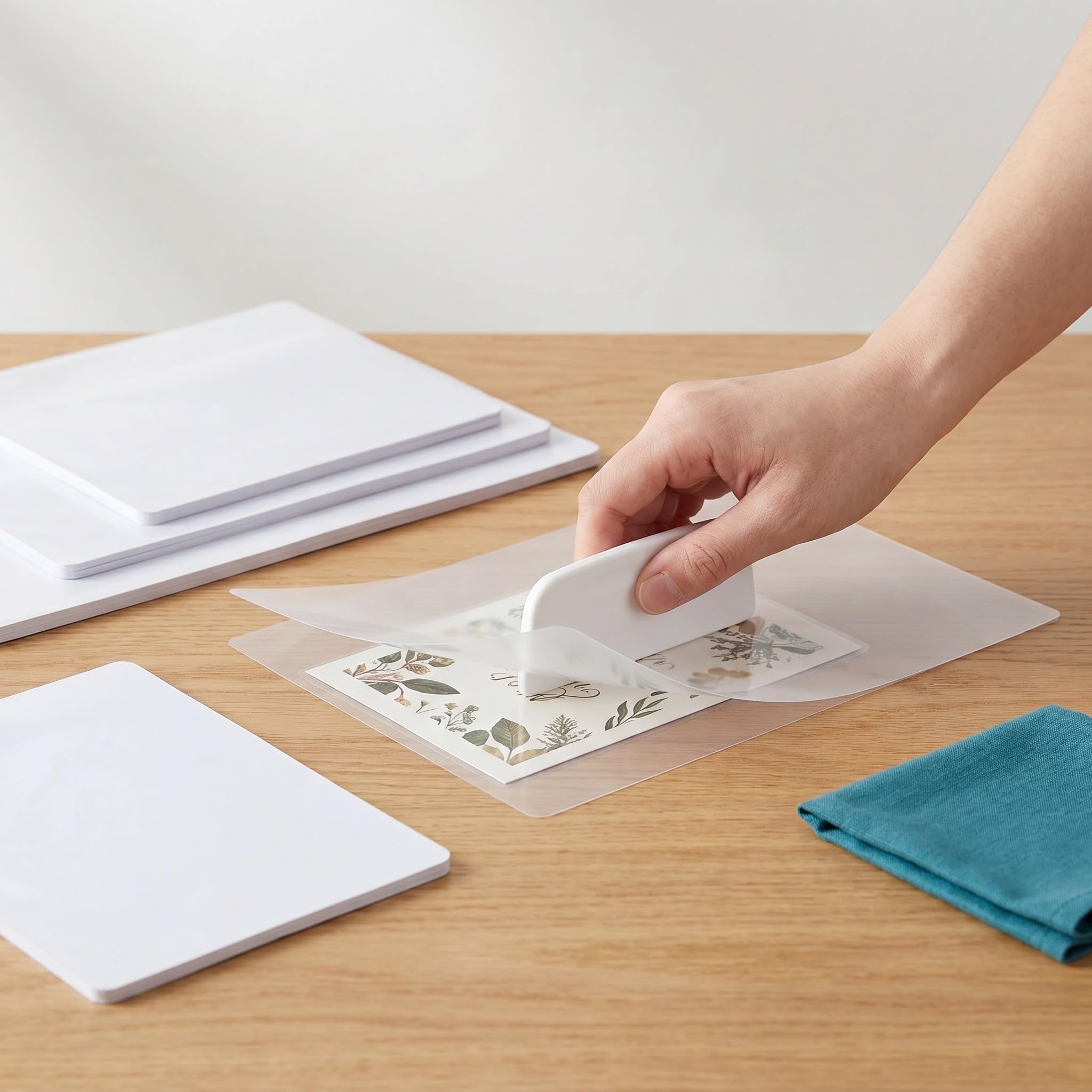 Toddmomy 300 fundas térmicas para laminar, láminas de laminado transparente de 50 micras y 60 micras, tamaño mixto A4, 8x6 y 6x4 pulgadas, película protectora de plástico para documentos, fotos y