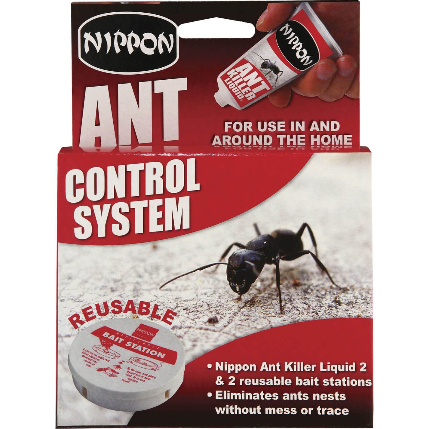 Buy Nippon Ant Control System with 2 Traps and 25g Ant Killer Liquid