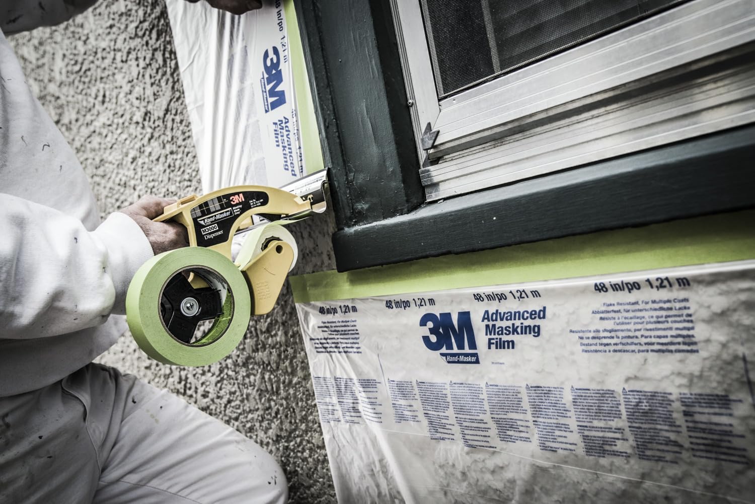 3M Nastro da Mascheratura Professionale 2060 per Superfici Ruvide, Verde - 1 Rotolo, 48 mm x 50 m - Adesivo per Pittura e Decorazioni, Interni ed Esterni