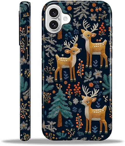 Miniatura 34 de Funda para iPhone 15 Pro Max, Diseño Floral Bohemio con Bordado Sintético - Protección Dual Híbrida Silicona + PC Duro Resistente a Golpes Funda