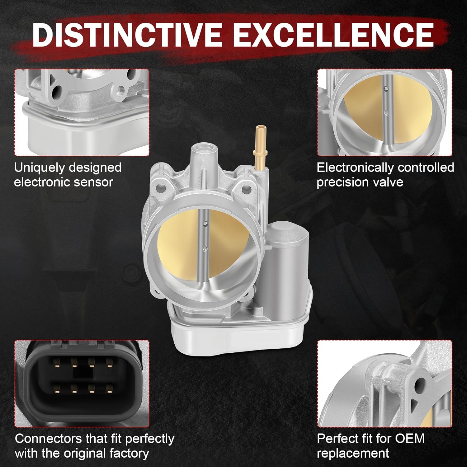 TB1022 Throttle Body Compatible 2004-2007 for Buick Rainier 4.2L 2006-2007 for cheevy Impala 5.3L 2007 for GMC Canyon 3.7L 2006 for Hummer H3 3.5L Electronic Throttle Body OEM S20007 67-3006