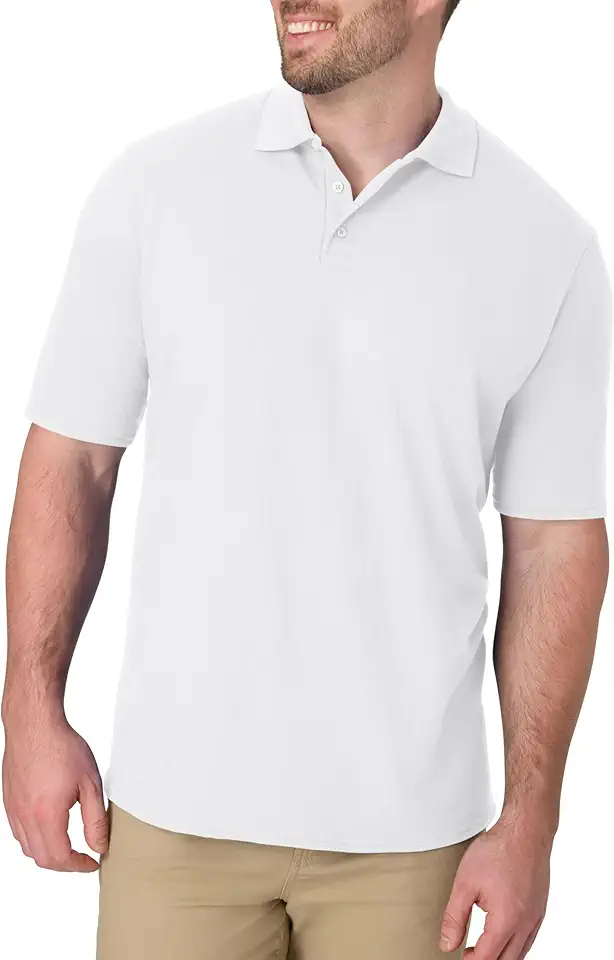 Hanes Men’s X-Temp Short Sleeve Polo Shirt, Midweight Men's Shirt