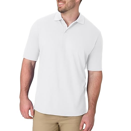 Hanes Men’s X-Temp Short Sleeve Polo Shirt, Midweight Men's Shirt