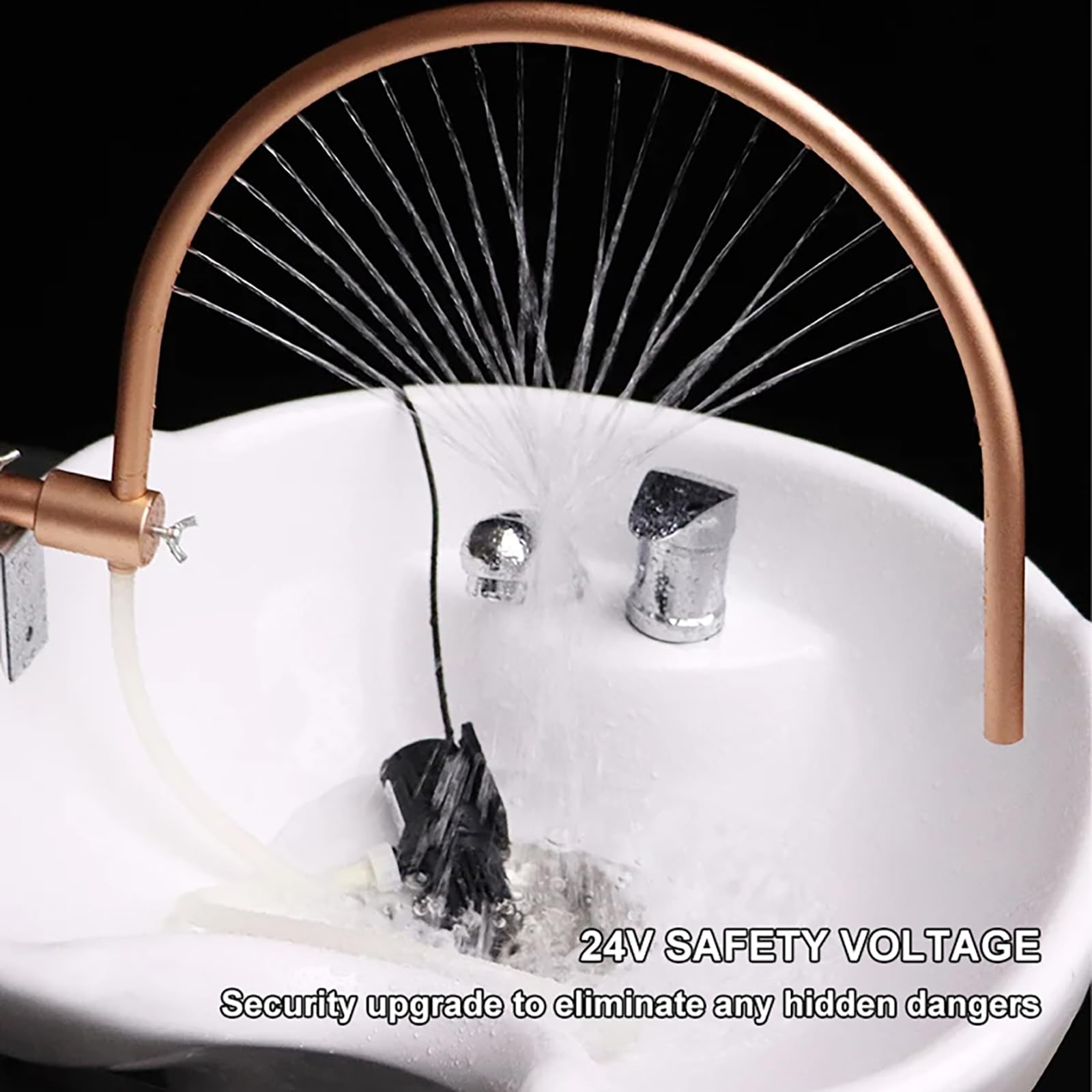 Estante portátil de circulación de agua para spa con bomba para champú, equipo de salón de masaje