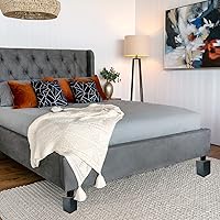 Vista 6 de Elevadores de madera para cama, elevadores para muebles, altura de 4.5 pulgadas, elevadores resistentes para sofá, mesa, silla, soporta hasta 6,000