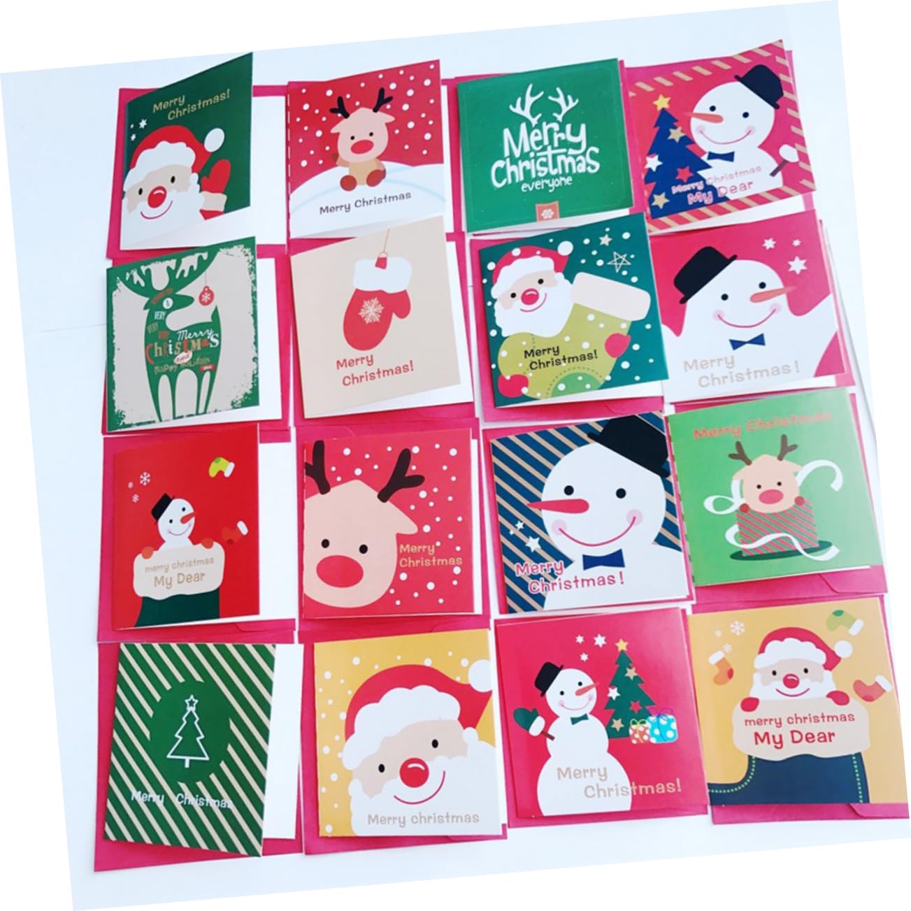 Operitacx 128 Piezas vacaciones tarjetas de felicitación tarjeta de agradecimiento de navidad tarjetas de felicitación de navidad surtido de tarjetas de felicitación negocio