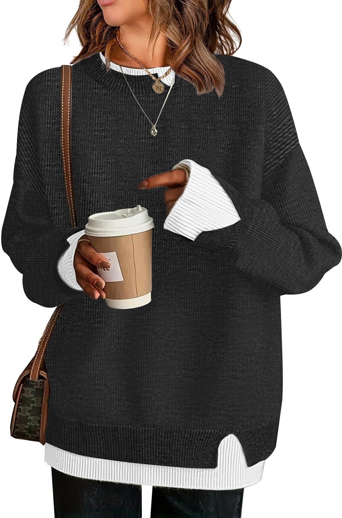 ETCYY Womens Sweaters School Teacher Outfits Fall Clothes Cowboy Chic Knit Cozy Fall Fashion 2025 Winter Oversized Sweater