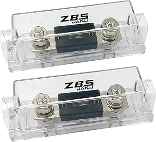 ZBSJAKU 250A Inline ANL Fuse Holder, 0/2/4/8 Gauge AWG ANL Fuse Block Holder with 250 Amp ANL Fuses for Car Audio Amplifier (2 Pack)