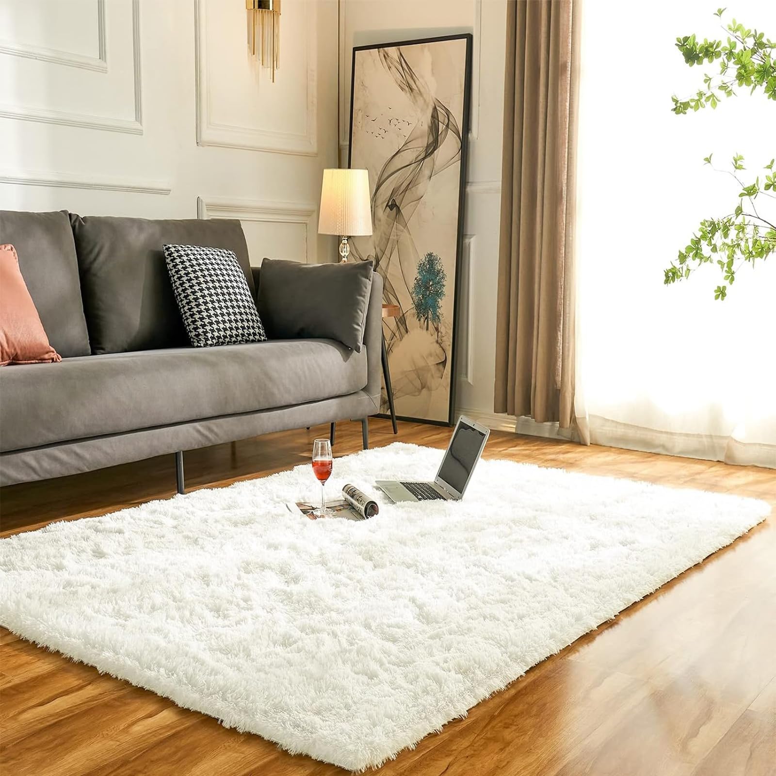 Likiyol Sonnen-Teppich Für Wohnzimmer – Rutschfest, Waschbar, Weiches Kaschmir, Großer Bodenteppich