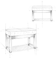 Vista 3 de SIMPLIHOME Milltown - Reposapiés rectangular (26.0 in de ancho) contemporáneo