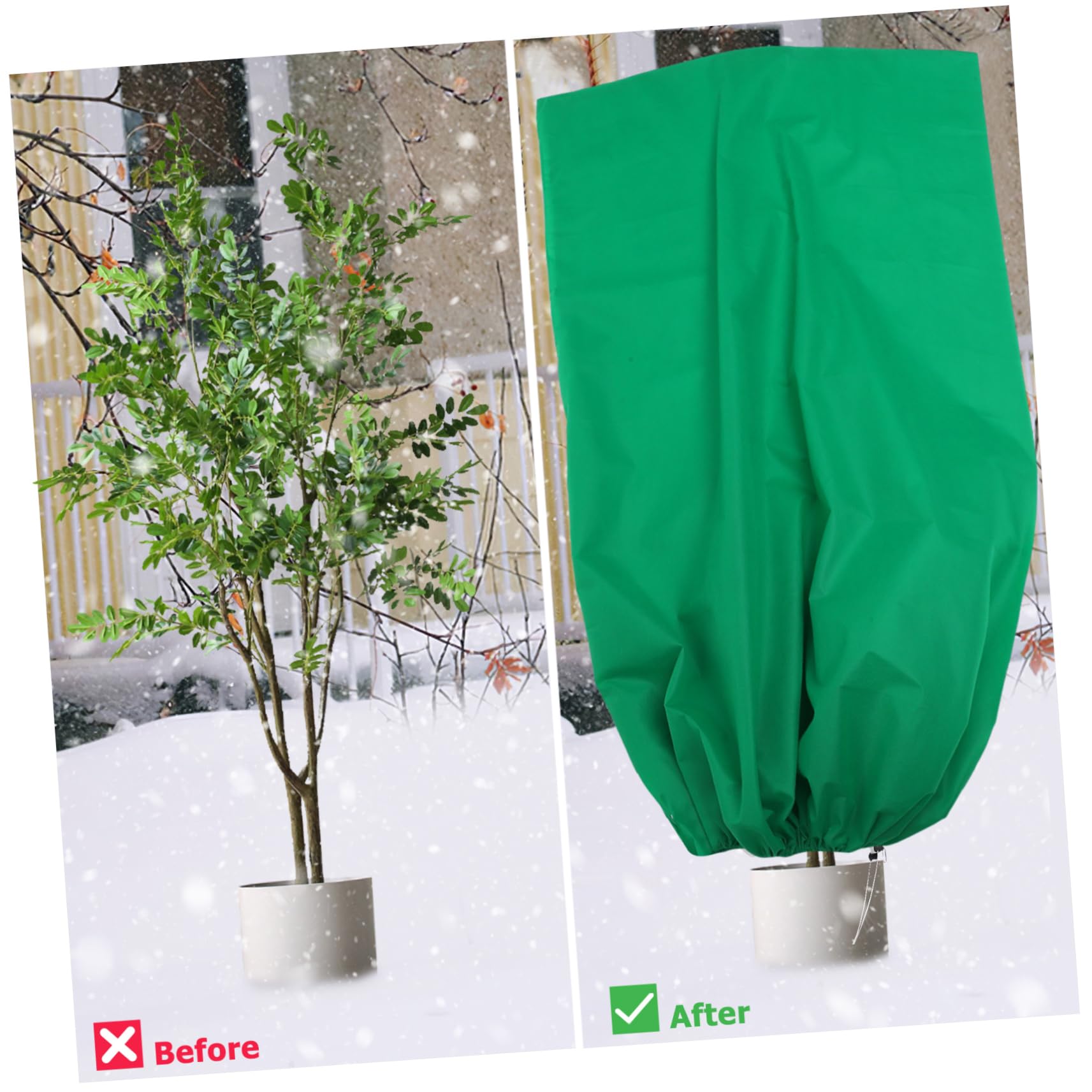 TOYANDONA 2pezzi Coperture per Piante in Non Protezione per Piante da Giardino Chiusura Coulisse Anti-Vento Pieghevoli per Facile Trasporto e Riposo