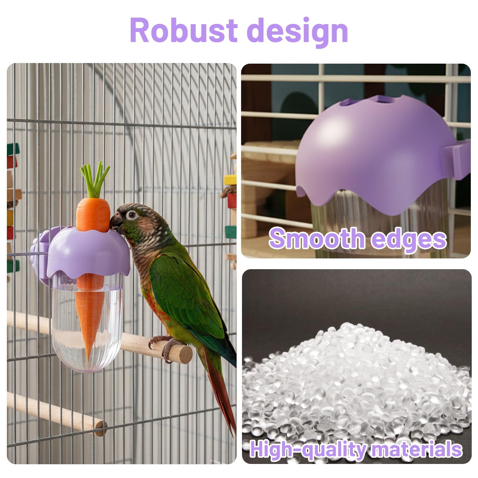 Parakeet Cage Accessories, Millet Holder for Bird Cage, No Mess Bird Feeder Suitable for Pet Feeding and Maintaining Food - image 6