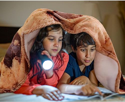 Miniatura 4 de Vessia Manta gigante de galletas, manta de comida divertida realista para adultos y niños, manta gigante de galletas de chocolate suave de 300 GSM