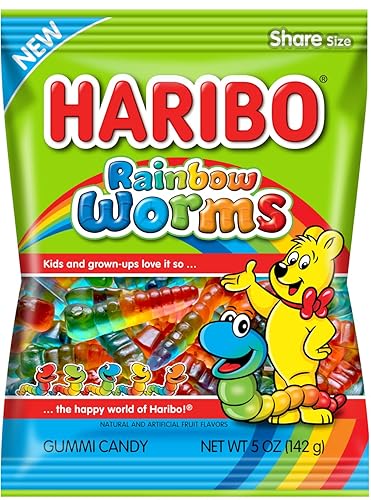 Haribo Rainbow Worms - Bolsa de 5 onzas