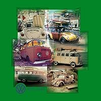 Vista 2 de Volkswagen Camiseta Camper Beetle Collage para hombre