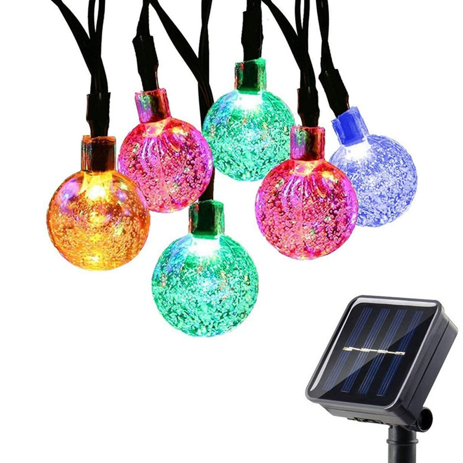 FANSU Solar für Außen Garten Lichterkette, Solar Lichterkette Aussen 8 Modi IP65 Wasserdicht Solarlichterkette Außen Wetterfest Solarlampen Garten Deko für Party (Bunt,24mm/200LED/22M)