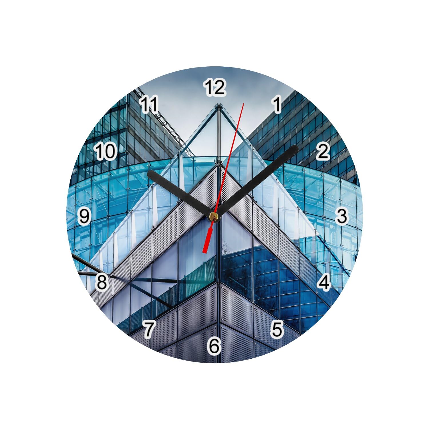 Horloge murale design architecture pour sublimer votre salon contemporain 20 cm