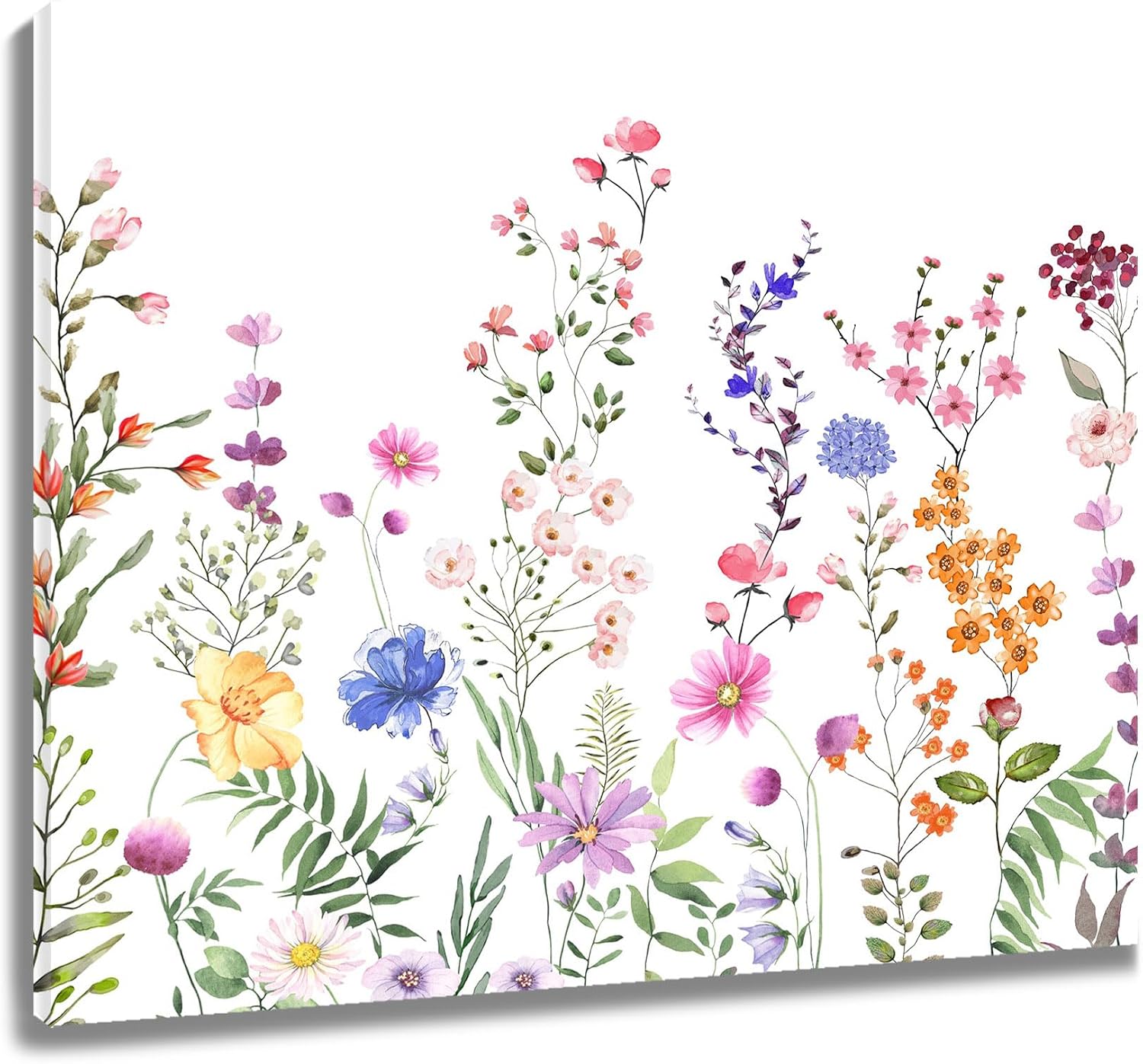Amazon.com: LB Colorful Floral Wall Art Vintage Pink and Purple Flower ...