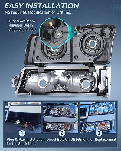 Vista 156 de Nilight Conjunto de luz trasera para Chevy Silverado 1500 1500HD 2500 2500 2500HD 3500 2007 Chevrolet Classic OE estilo pasajero lámpara trasera