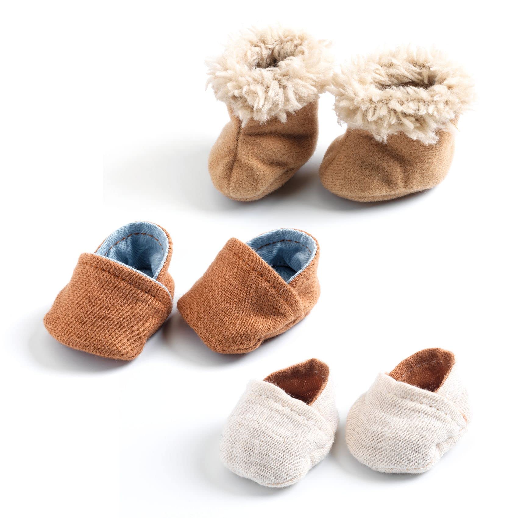 Djeco Pomea Doll pairs of slippers