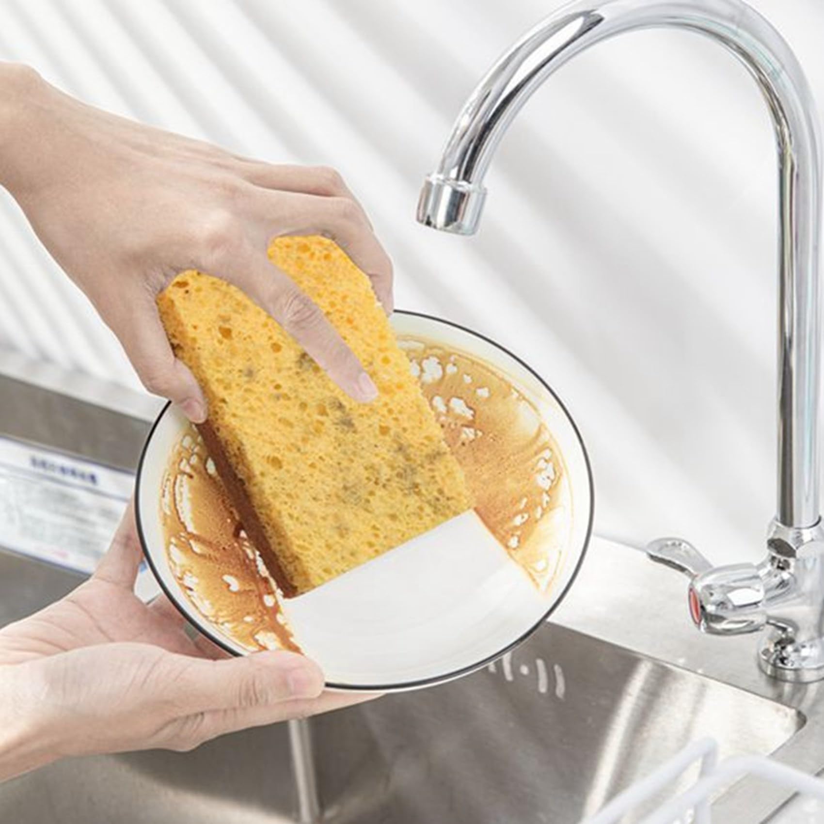 96 Esponjas Biodegradables y Compostables, Esponja EcolóGica de Fibra de Palma para Limpieza de Platos de Cocina