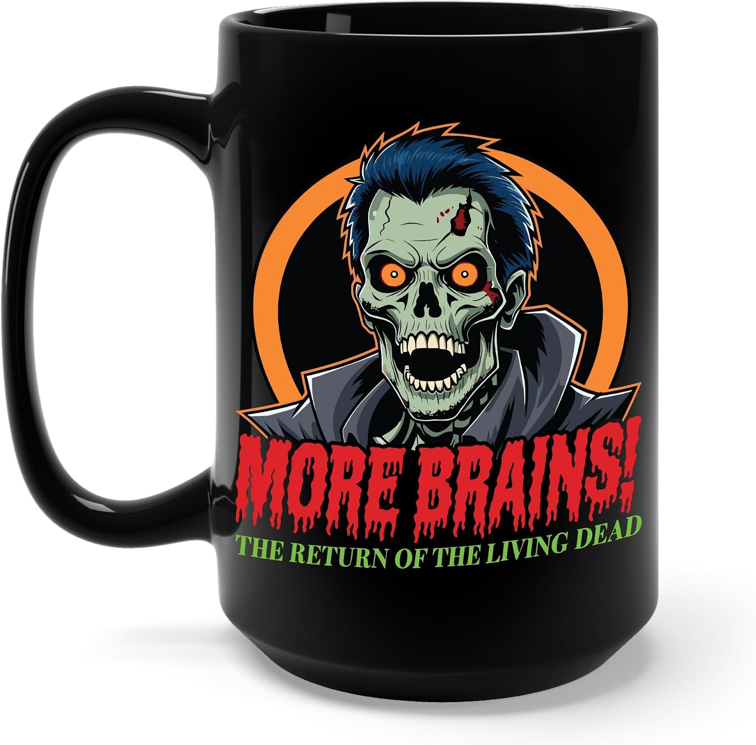 Funny Return Of Retro The Living Scary Dead Tarman Zombies Halloween Coffee Mug For Men Women(Black, 15oz)