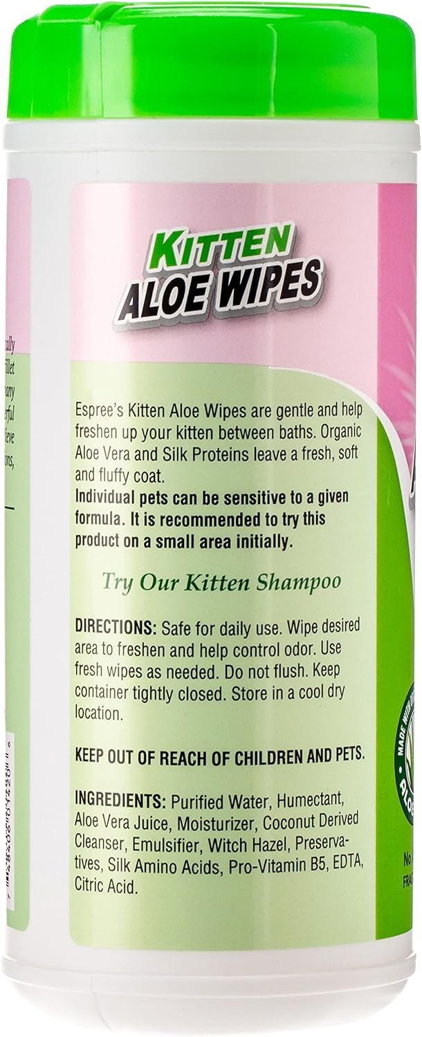 Espree Kitten Wipes, 50 count