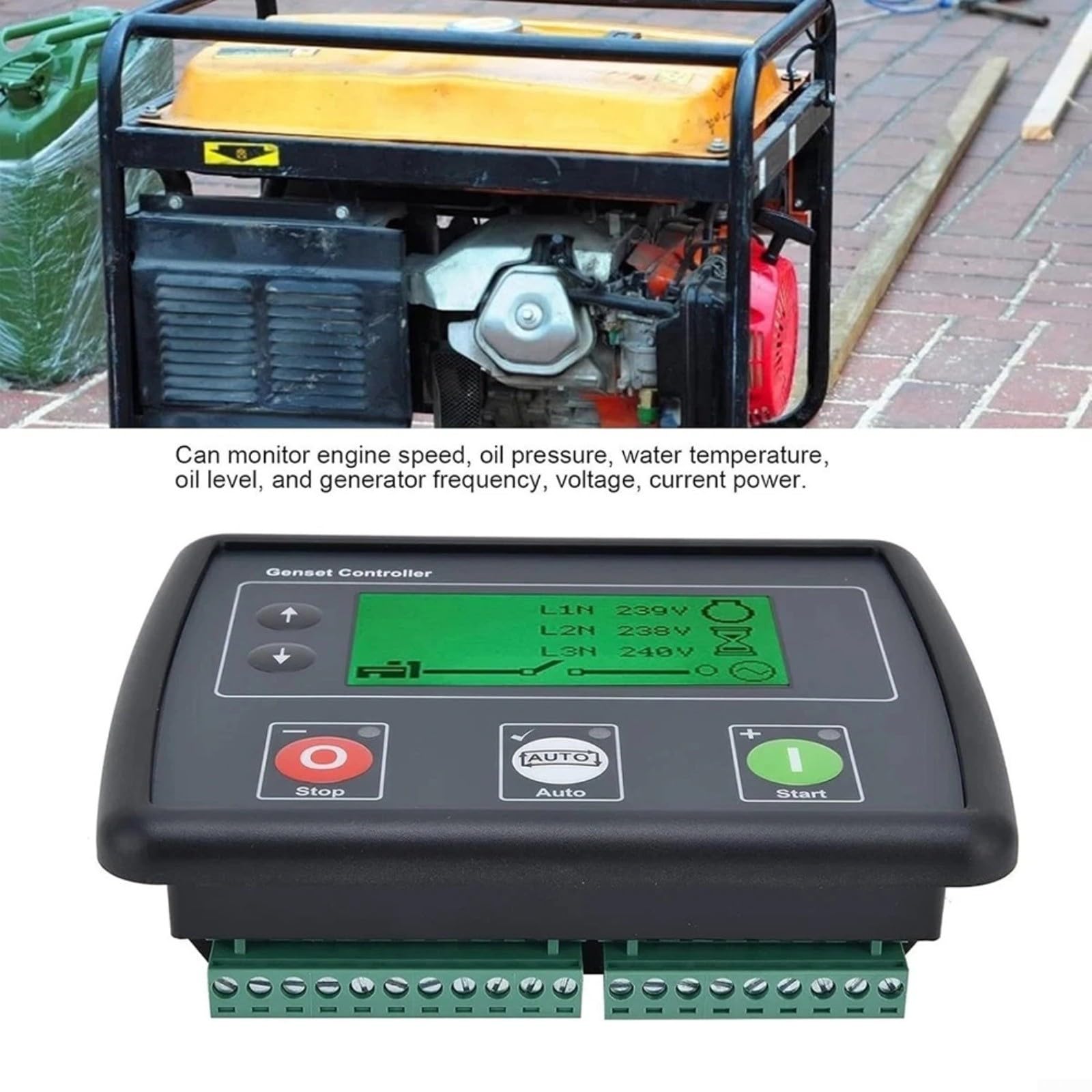 Regolatore automatico di avviamento DSE4510 per generatori elettrici in mare profondo, rilevamento errori di rete e commutazione del carico, compatibile con J1939 per motori CAN e CA