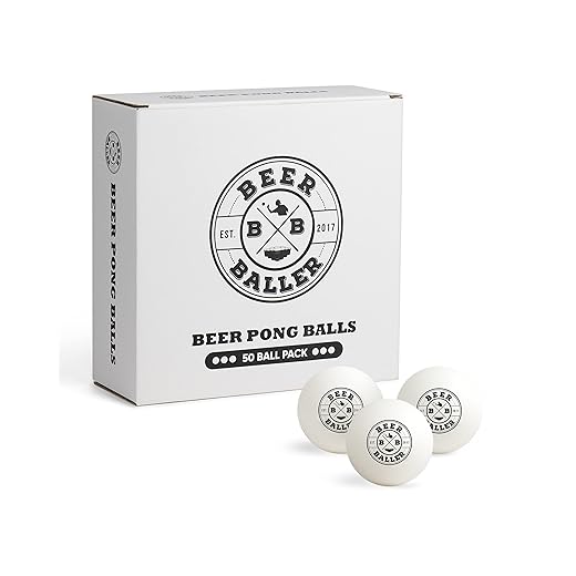 BeerBaller® Beer Pong Bälle - 50 Hochwertige Beerpong Bälle | Offizielle Wettkampf Bälle der Beerpong Bundesliga | Perfekt für das Partyspiel Bier Pong | tischtennisbälle | Bierpong Tische