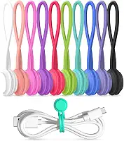 Abraçadeiras magnéticas, 10 peças, organizadores de cabos reutilizáveis, cabos USB, mantenedor de cabos, cintas, clipes de marcador, quadro branco, aviso, ímãs de geladeira para escritório, escola, organização doméstica