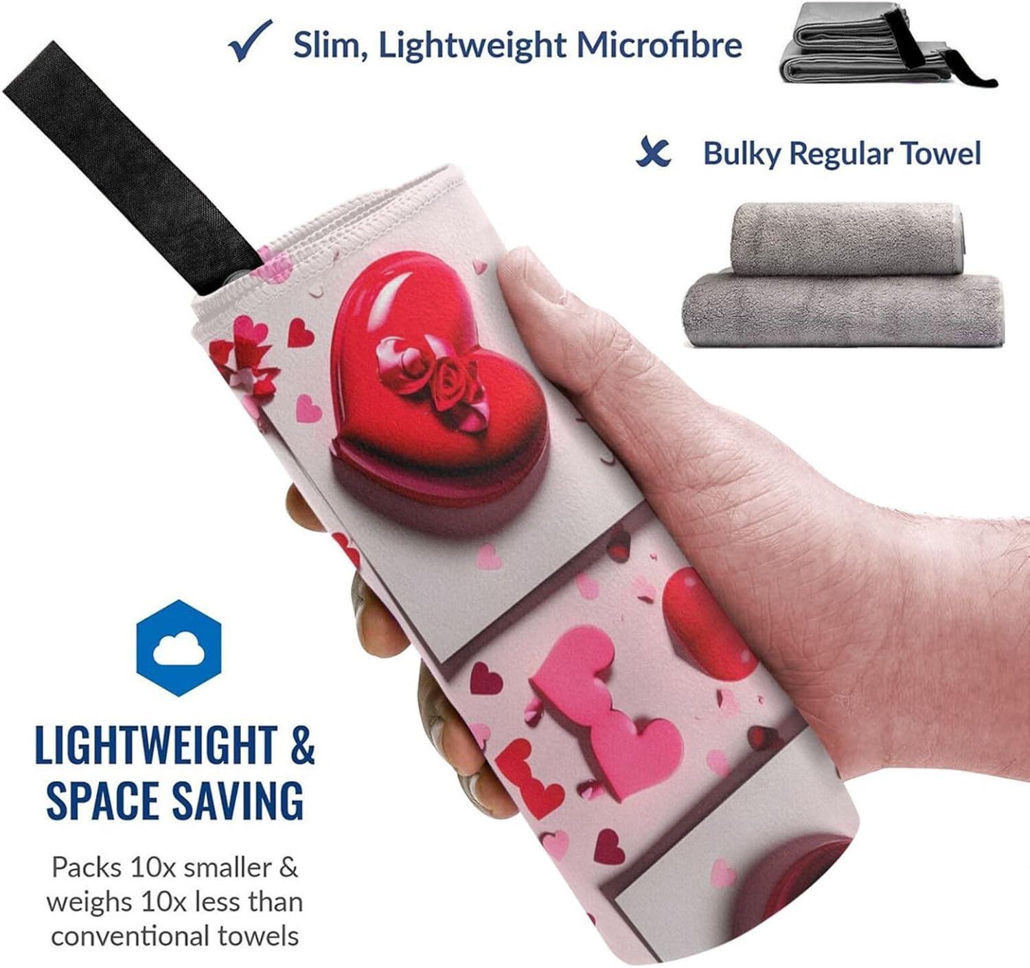 Valentine's Day Quick Drying Bath Towel,Microfibre Soft Large Bath Towel,Highly Absorbent Dry Quickly Bath Sheet