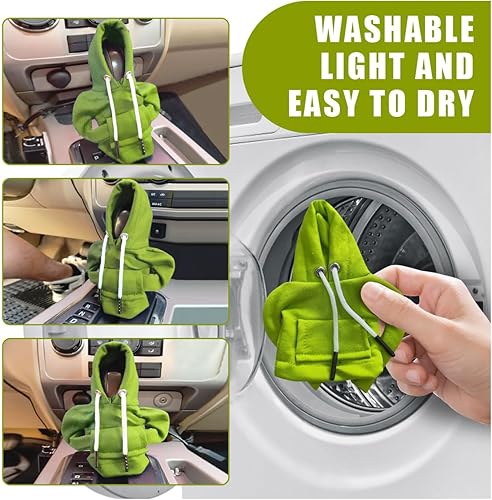 Miniatura 5 de Sudadera con capucha para palanca de cambios de automóvil, cubierta de perilla de palanca de cambios de moda, mini sudadera con capucha para palanca