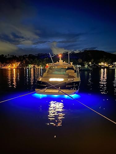 Miniatura 5 de Barco subacuático azul del color llevó la luz IP68 36W 3030 42 LED 9-30V DC alto LumenLumen (Azul)